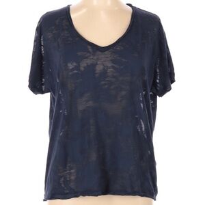 SOAKED IN LUXURY Manteca tee navy burnout NWT L‎